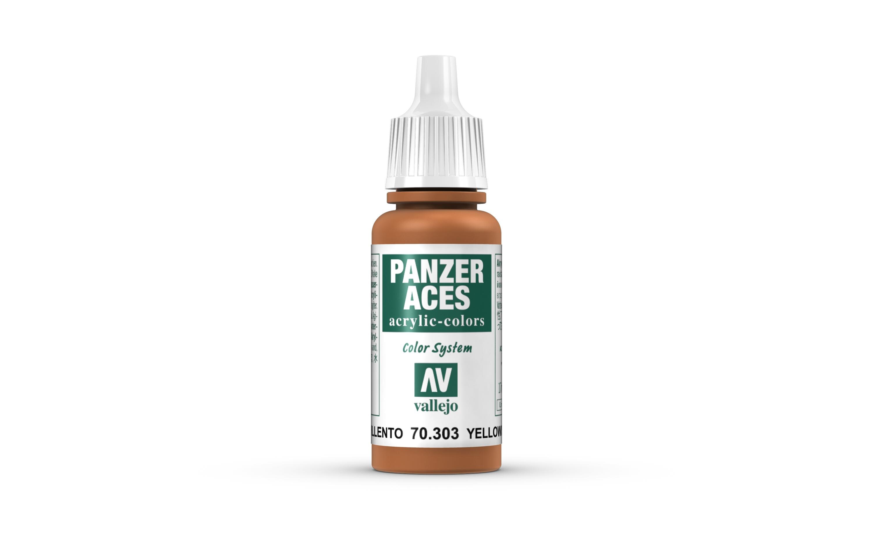 Acrylfarbe Panzer Aces Yellowish Rust 17 mlAcryl Modellbaufarbe – Gelblicher Rost