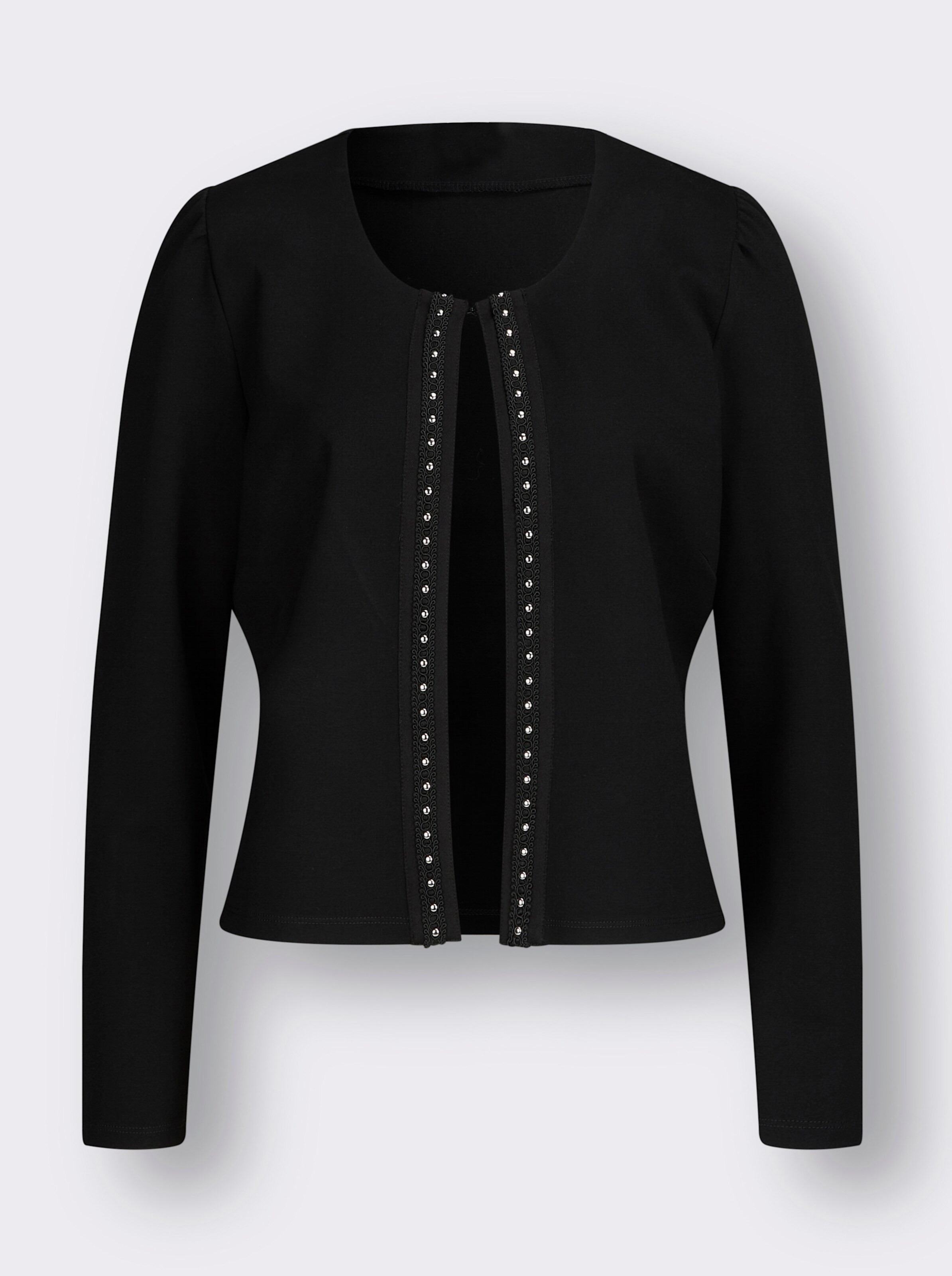 Shirtblazer mit Spitze und Nieten