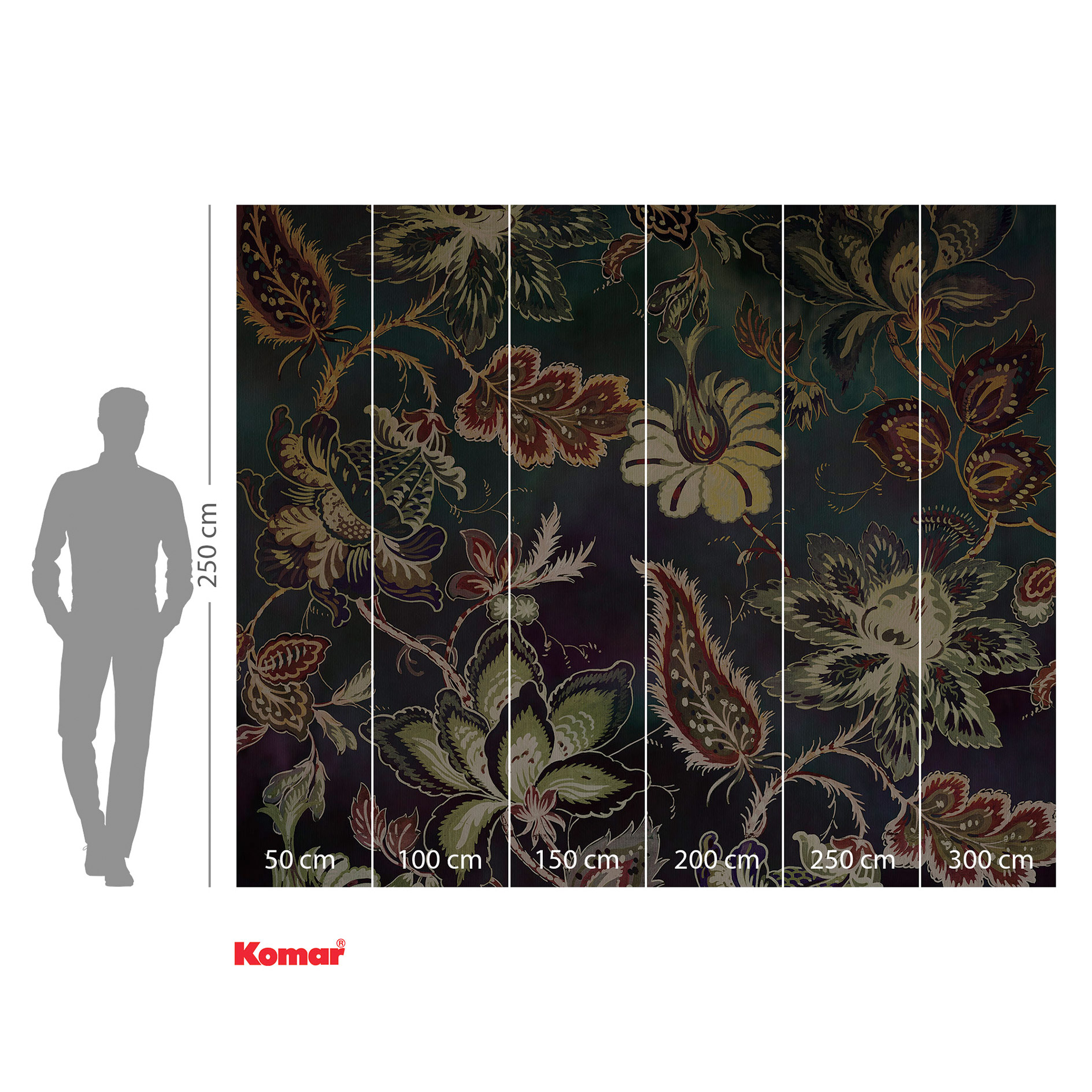 Vlies-Fototapete MOONSHADOW BLOSSOM - 300x250 cm