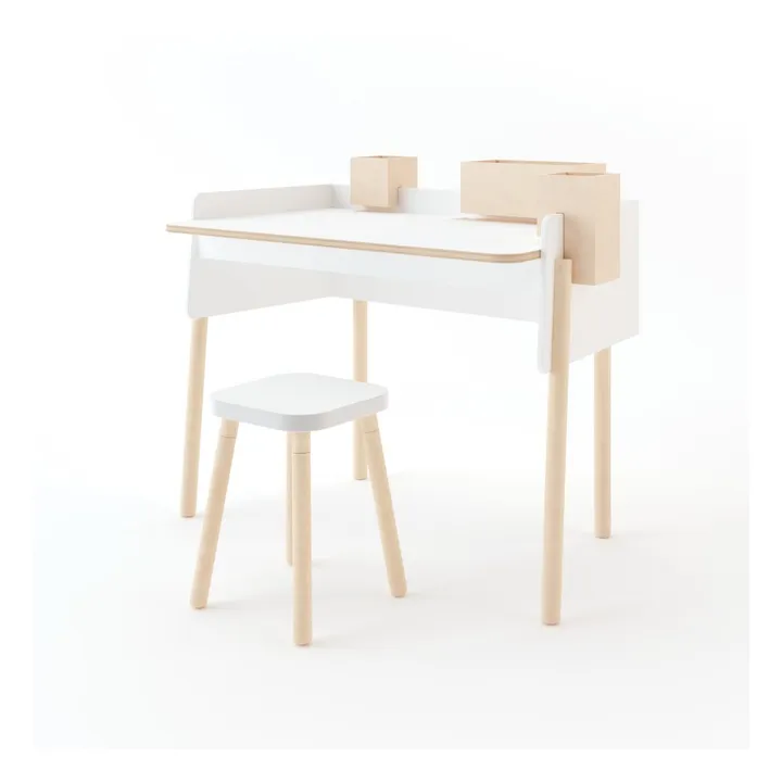 Oeuf NYC Tabouret carré hauteur réglable | Blanc