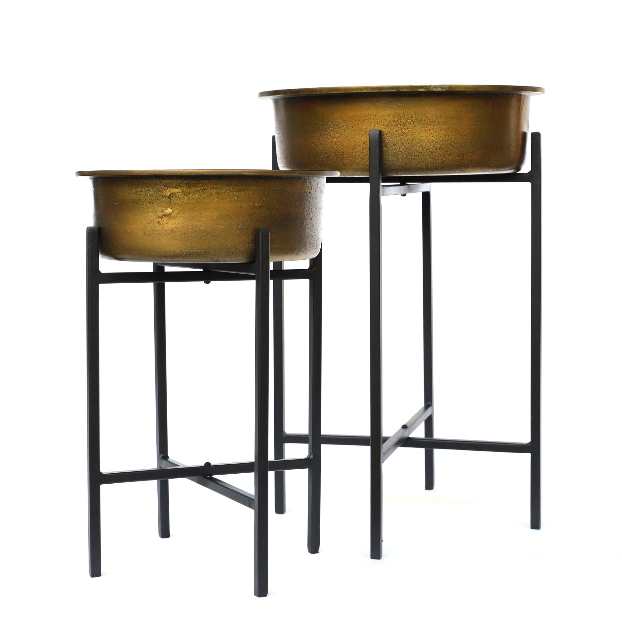 Pflanzenständer aus Gusseisen L, gold, schwarz, H 51 cm, Ø 36,5 cm günstig bestellen