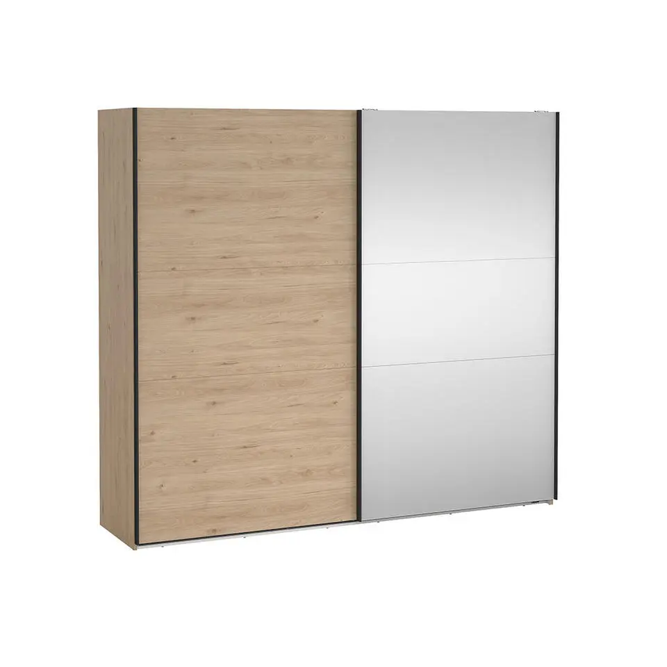 Hioshop Como schuifdeurkast 2 deuren 245x220cm eikdecor