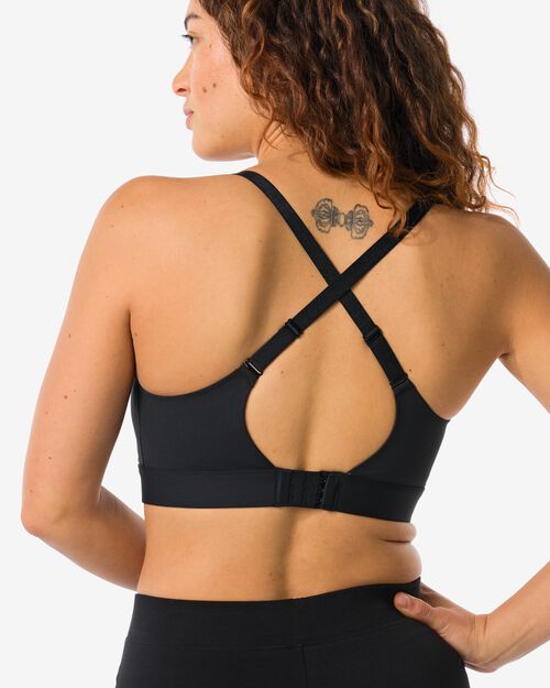 soutien-gorge de sport préformé avec armatures - support medium noir