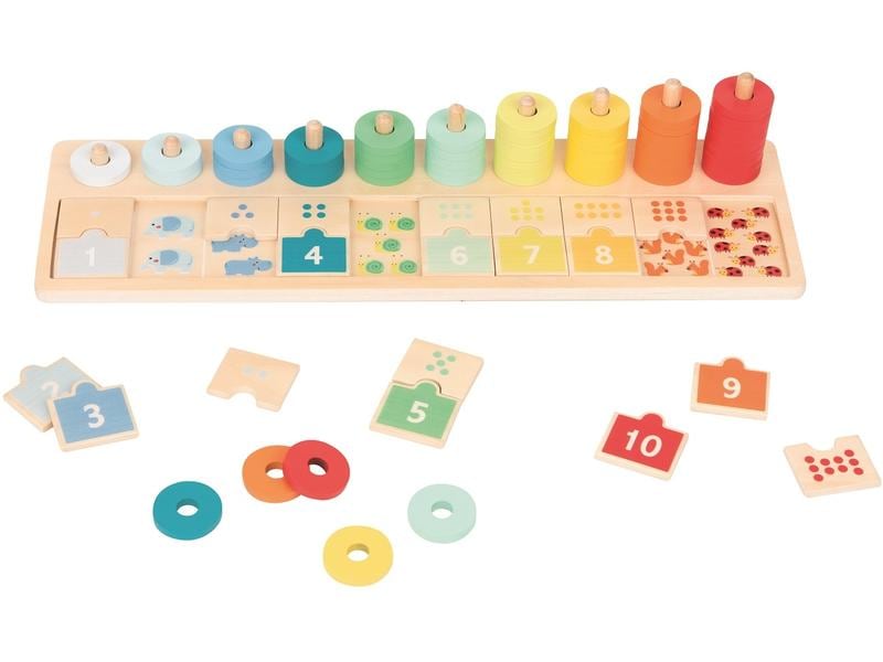 Spielba Holzspielwaren Beschäftigungsspielzeug Zähl – und Z Spielerisch Farben und Zahlen lernen