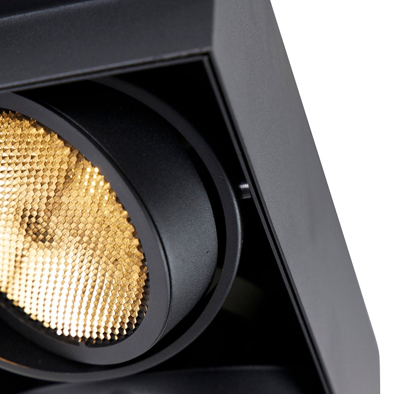 Inbouwspot, zwart, 2-lichts, GU10 AR111 Trimless - Oneon Honey