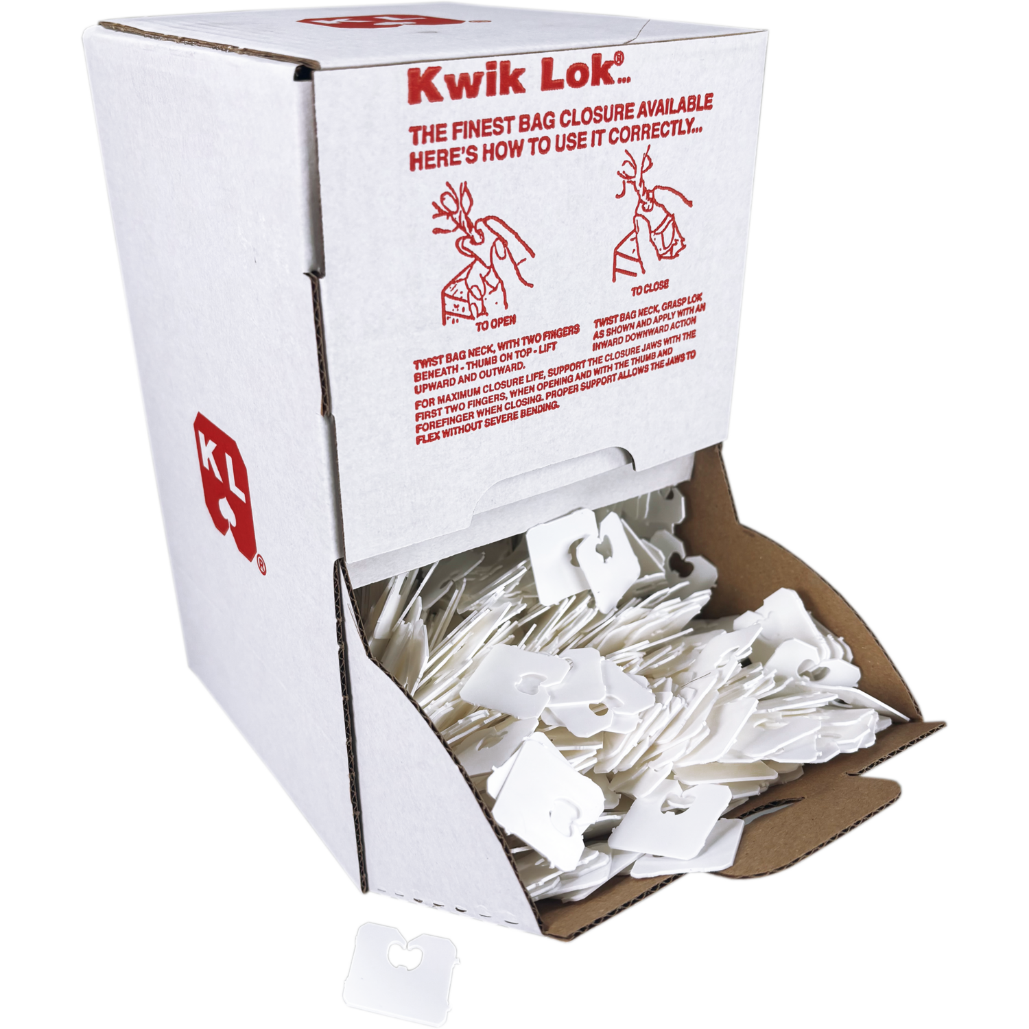 Kwik Lok® Clipsluiting, PS, wit