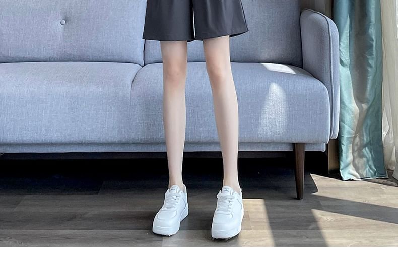 Dovitade - Hoge taille effen jurk shorts