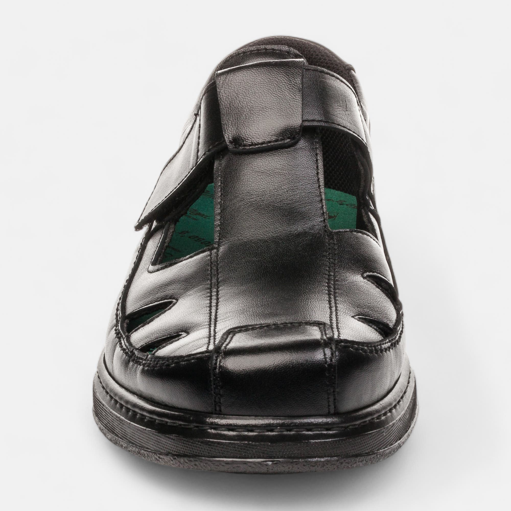 Chaussures pour personnes diabétiques Homme en cuir noir