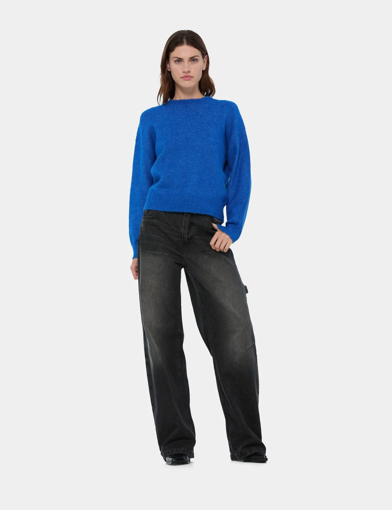 Pull en maille bleu ocean