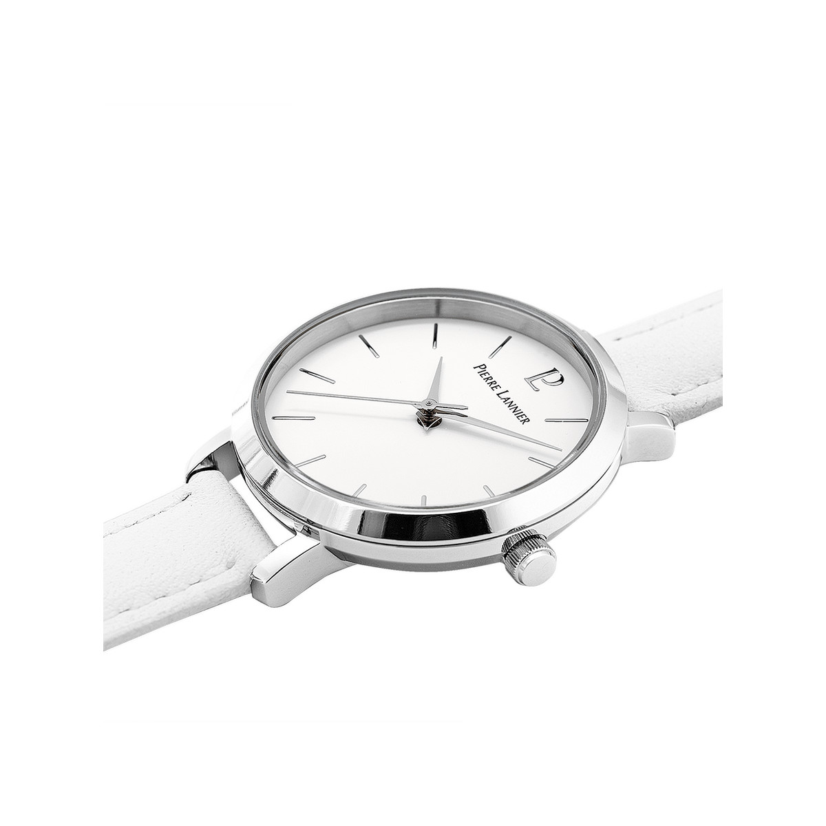 Montre PIERRE LANNIER Chouquette femme bracelet cuir blanc