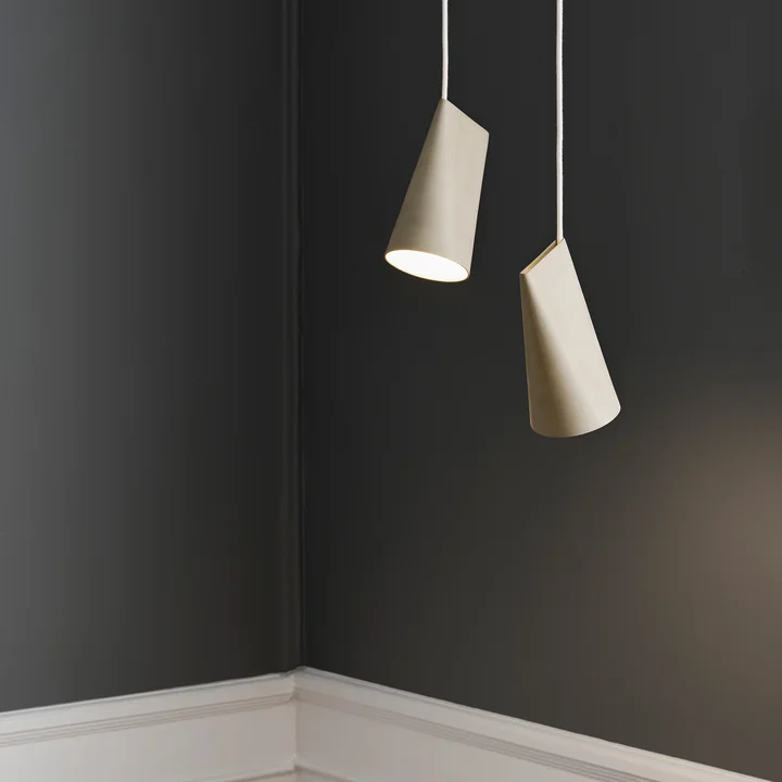 Moebe - Ceramic Pendelleuchte, Narrow, hellgrau