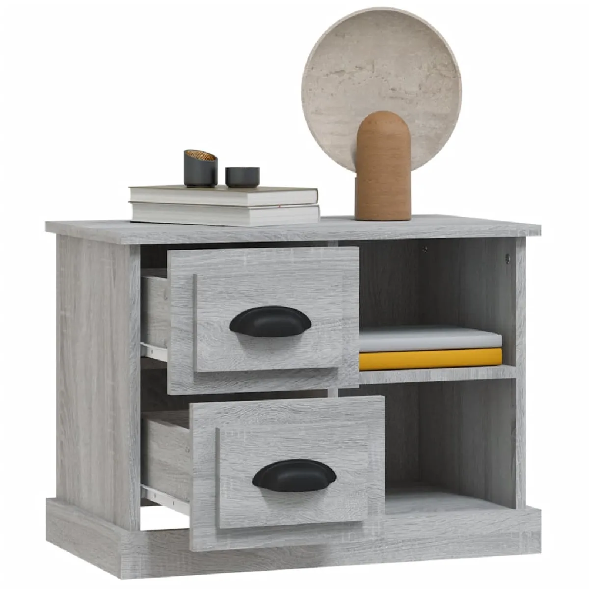 vidaXL Table de chevet - Sonoma gris
