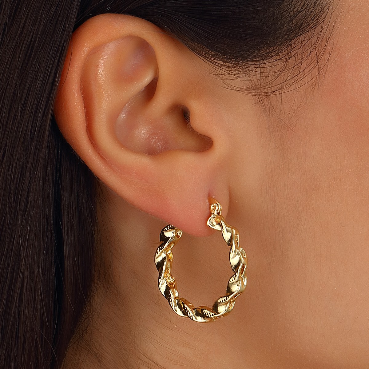 Boucles d'oreilles - Laiton plaqué or