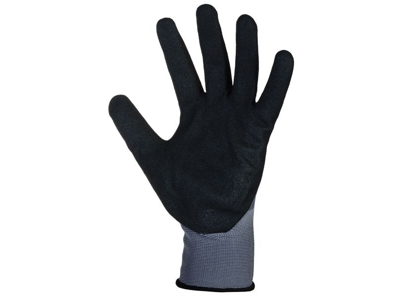 STRUCT Arbeitshandschuh Nylon, XL, Grau/Schwarz, 1 Stück Handschuhe mit Nitril-Beschichtung