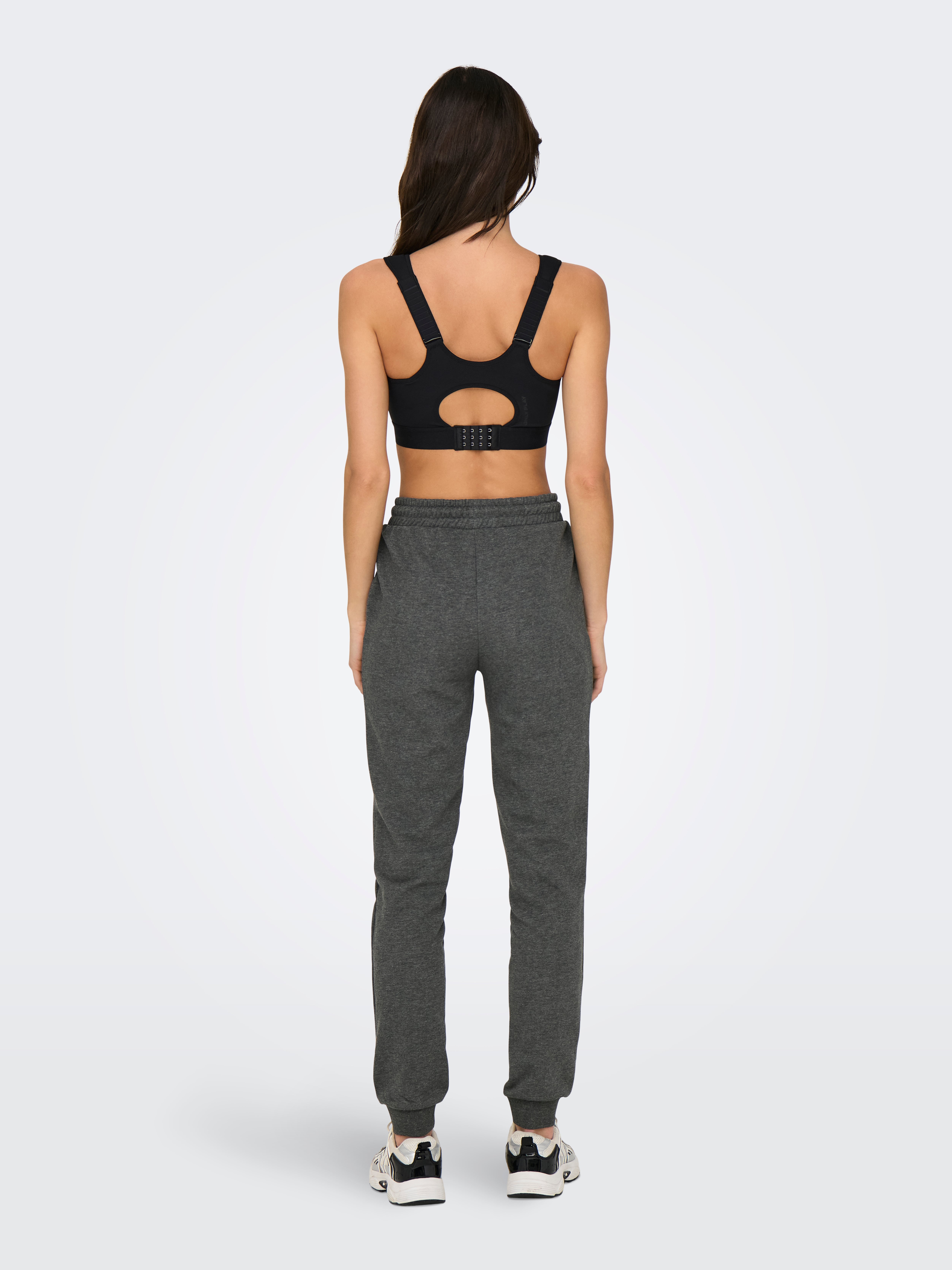 ONPMELINA Mittlere Taille Slim Fit Jogginghose Dark Grey Melange