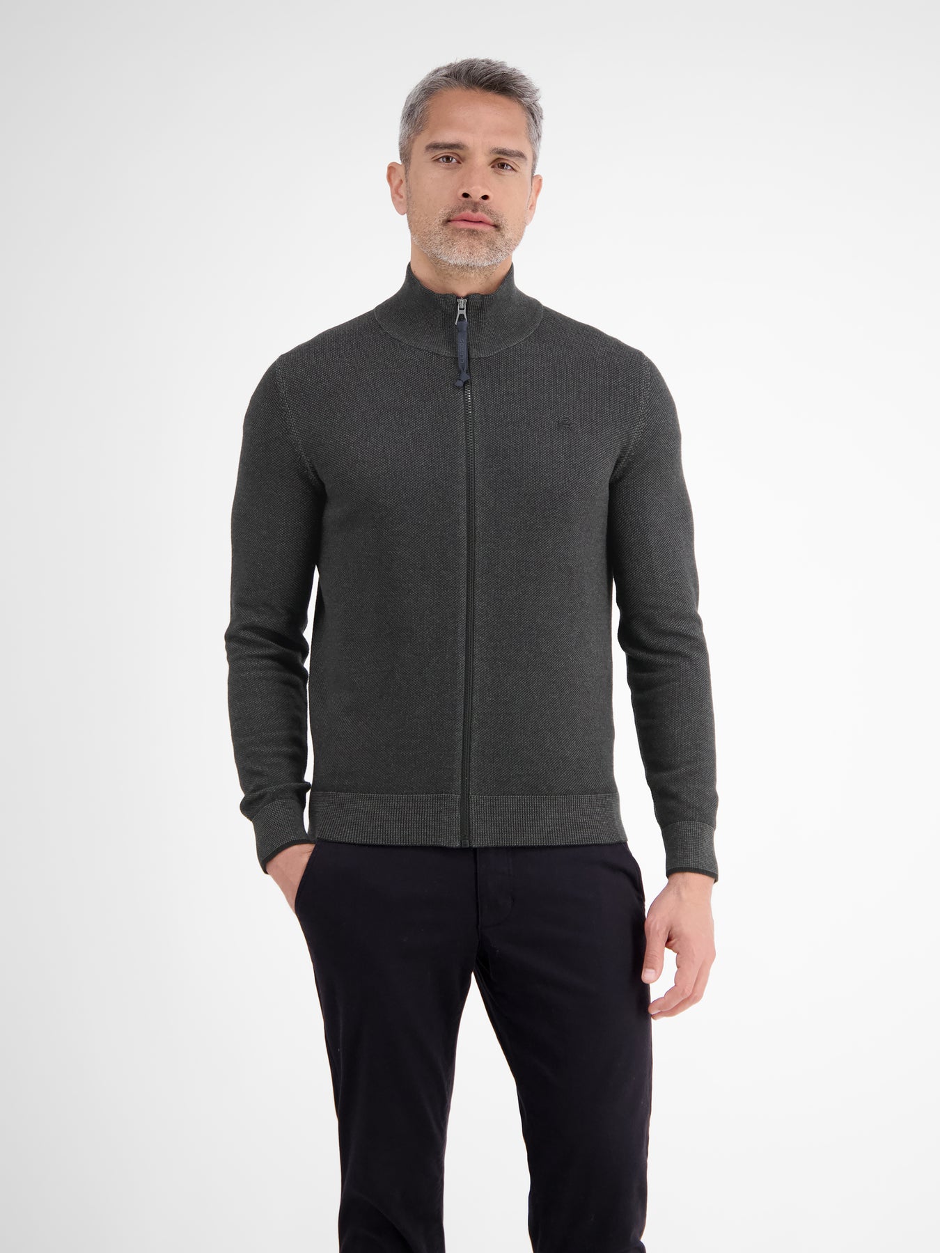 Melange-Strickjacke für Herren
