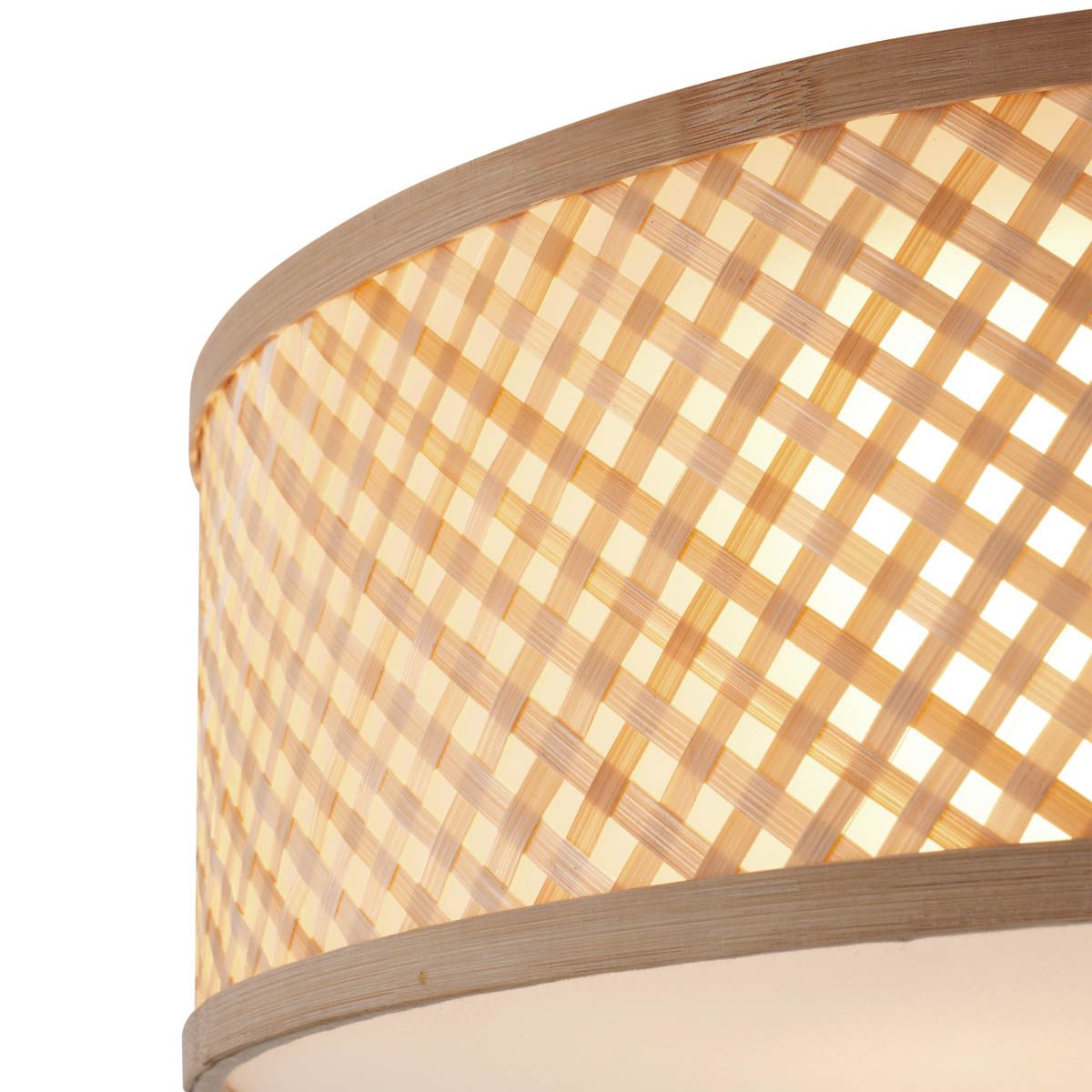 Oosterse plafondlamp bamboe naturel 40cm - Tremmo