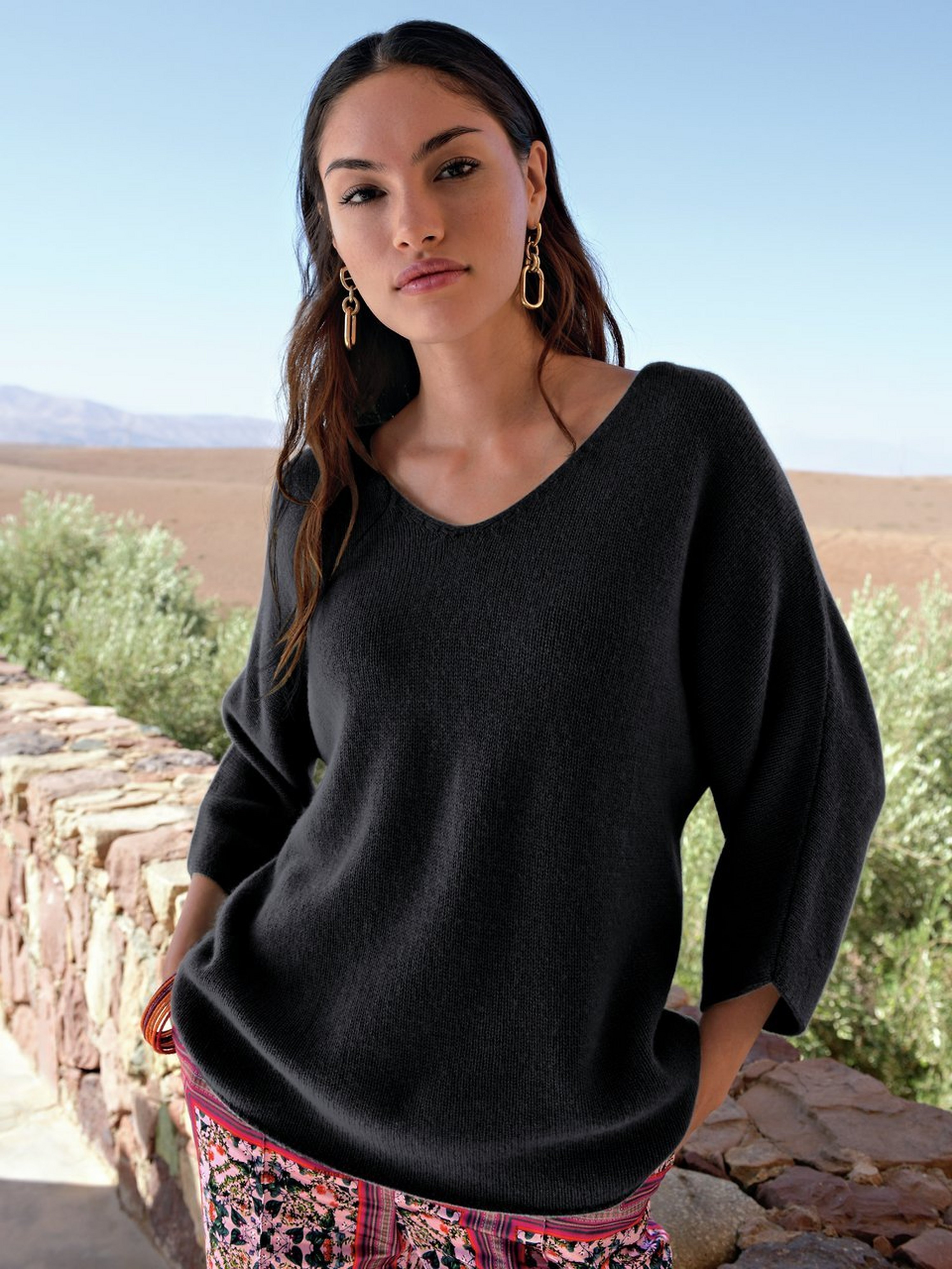 V-Pullover aus 100% Kaschmir