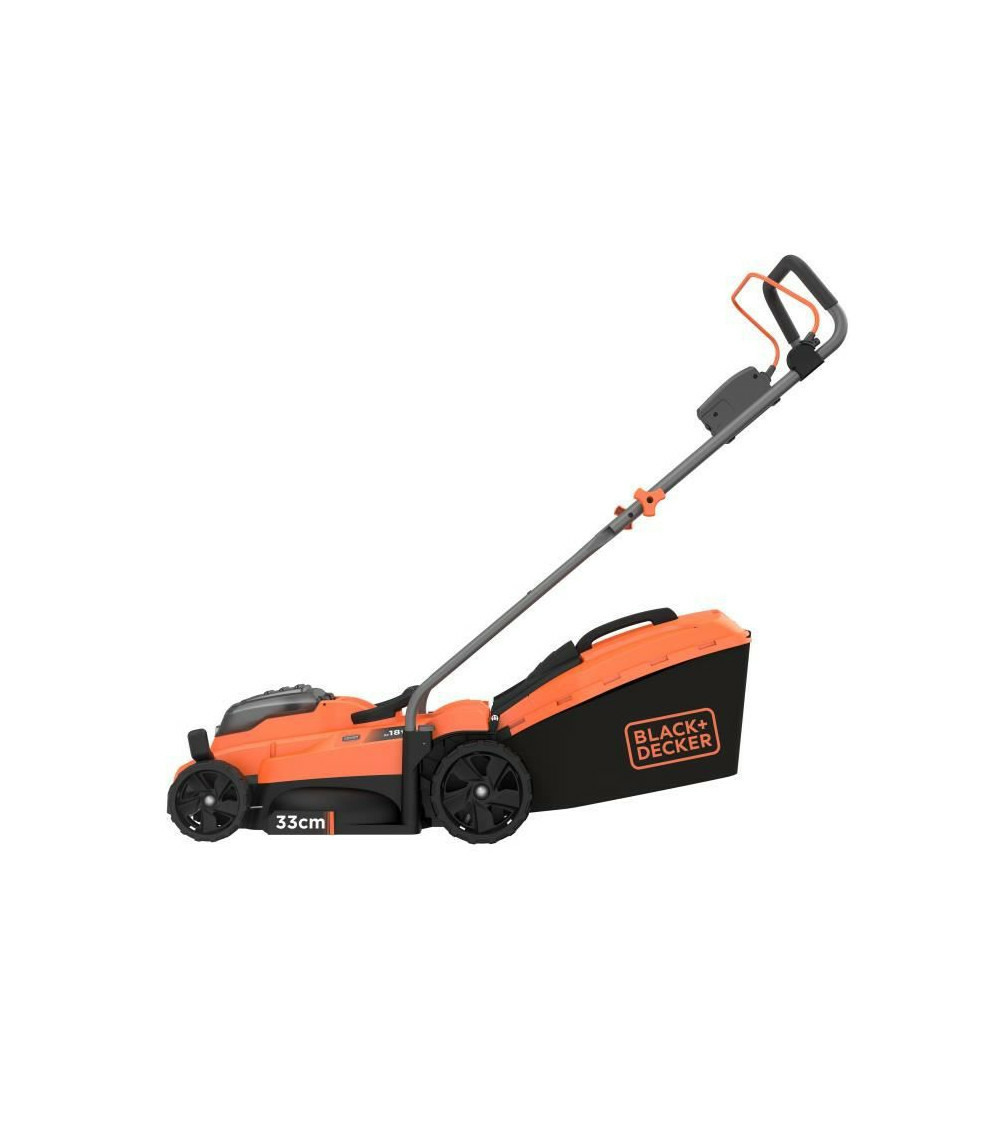 Tondeuse - black & decker - largeur de coupe : 33 cm - sans fil lithium 18v - 2,5ah - bcmw3318n-xj