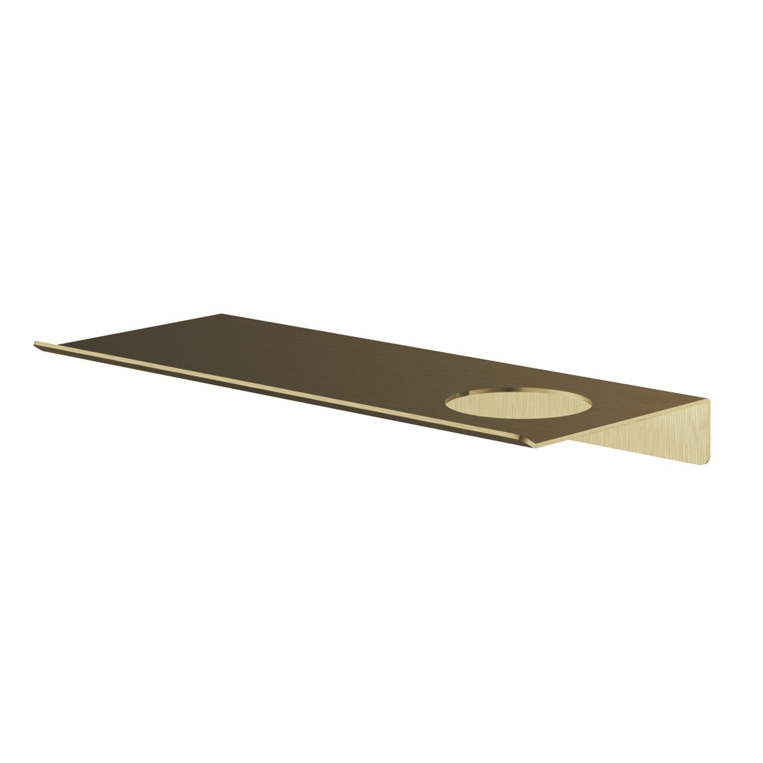 Hotbath &More planchet 30cm met uitsparing voor een zeepdispenser of beker messing geborsteld PVD