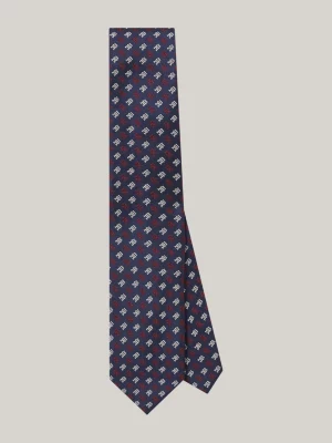 Gravata TH Monogram em pura seda