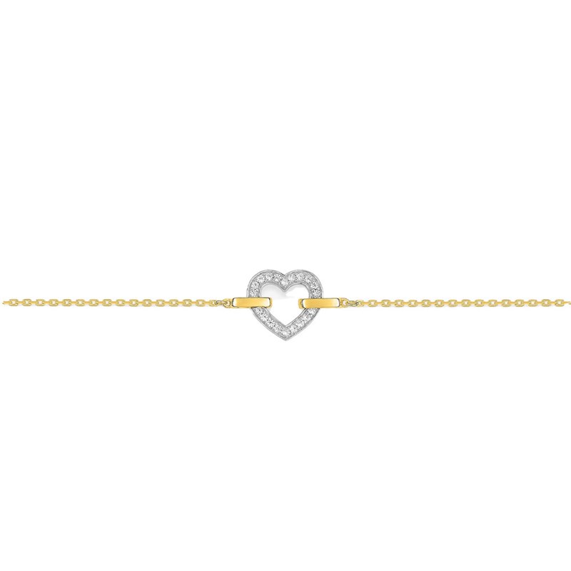 Bracelet Femme - Oxyde de zirconium - Or 18 Carats - Longueur : 18 cm