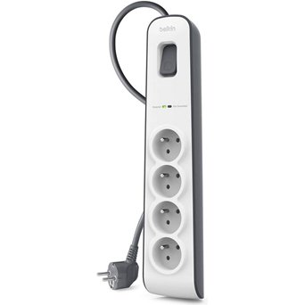 Belkin BSV400ca2M Noir, Blanc 4 sortie(s) CA 2 m