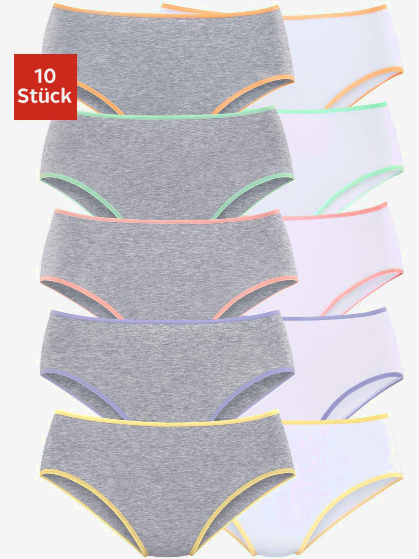 Slips jazz lot de 10 panties pratiques