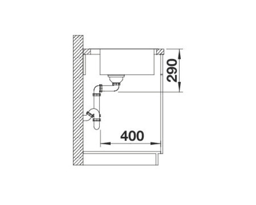 Blanco CLARON 500-IF/A spoelbak, 560 x 510 mm, roestvrij staal, 521633