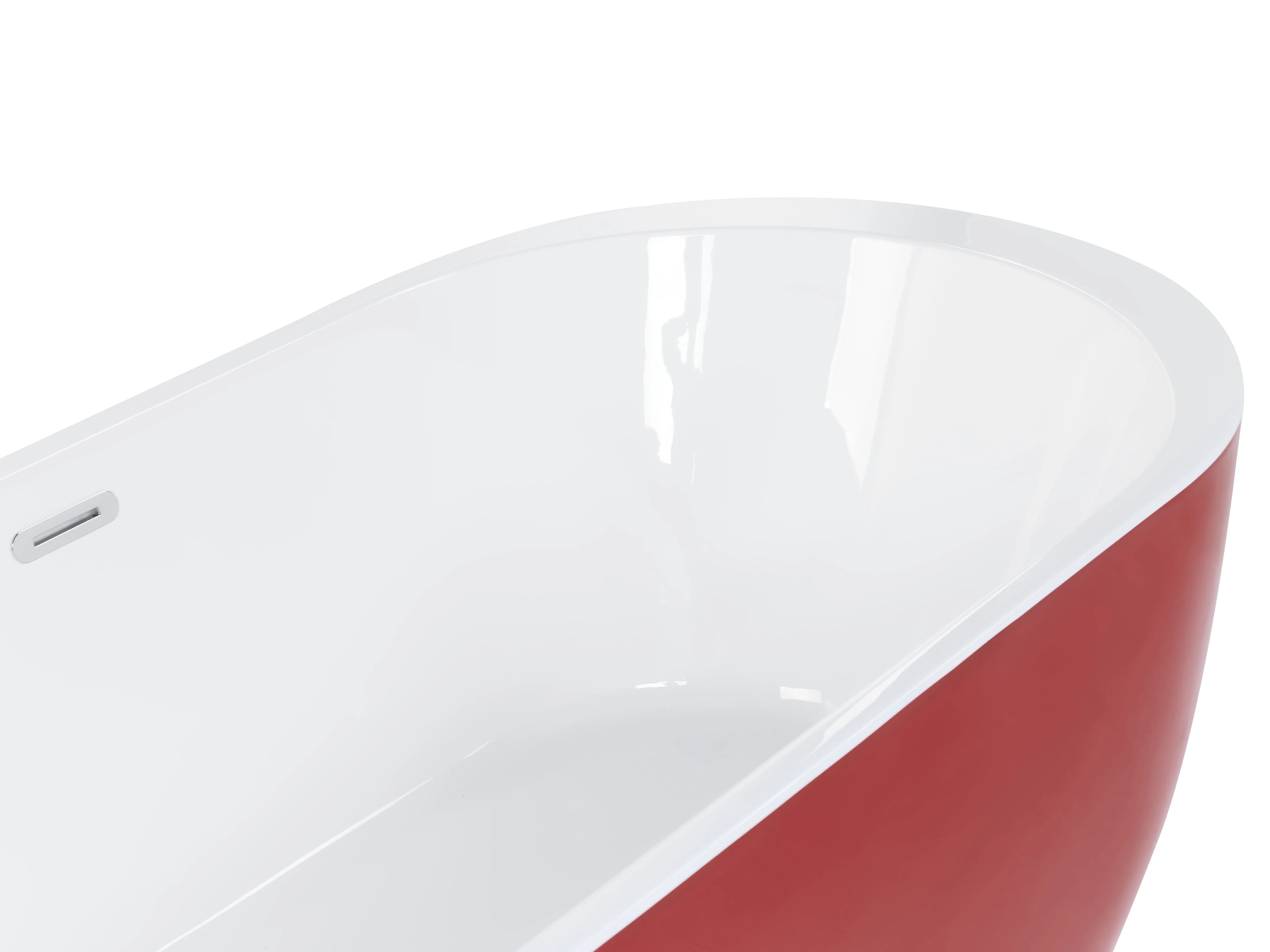 Vrijstaand bad NEVIS 160 x 75 cm Rood