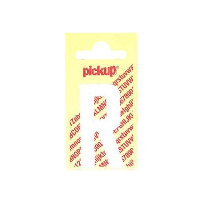 Pickup - Étiquette autocollante - 150 mm - Lettre R - blanc mat