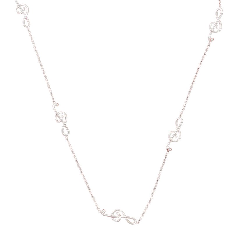 Collier clefs de sol - Argent massif 925/1000