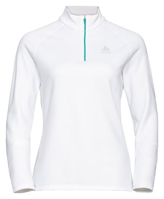Polaire Thermique 1/2 Zip Odlo Besso Blanc Femme