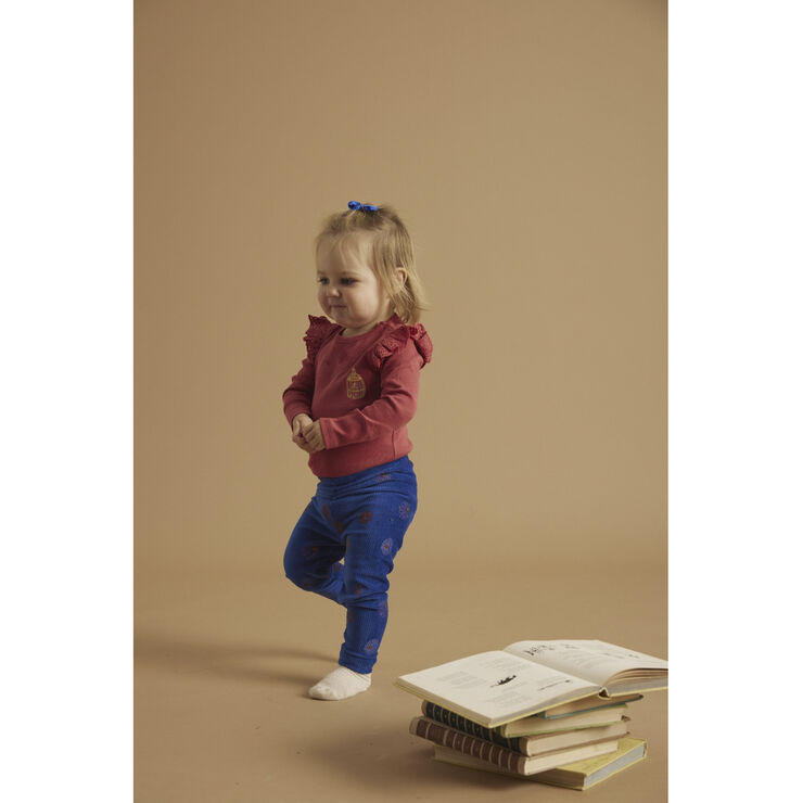 Soft Gallery SGBPAULA VELVET FLOWER LEGGINGS True blue