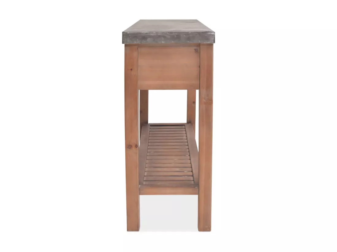 Table console Bois massif de sapin 122 x 35 x 80 cm