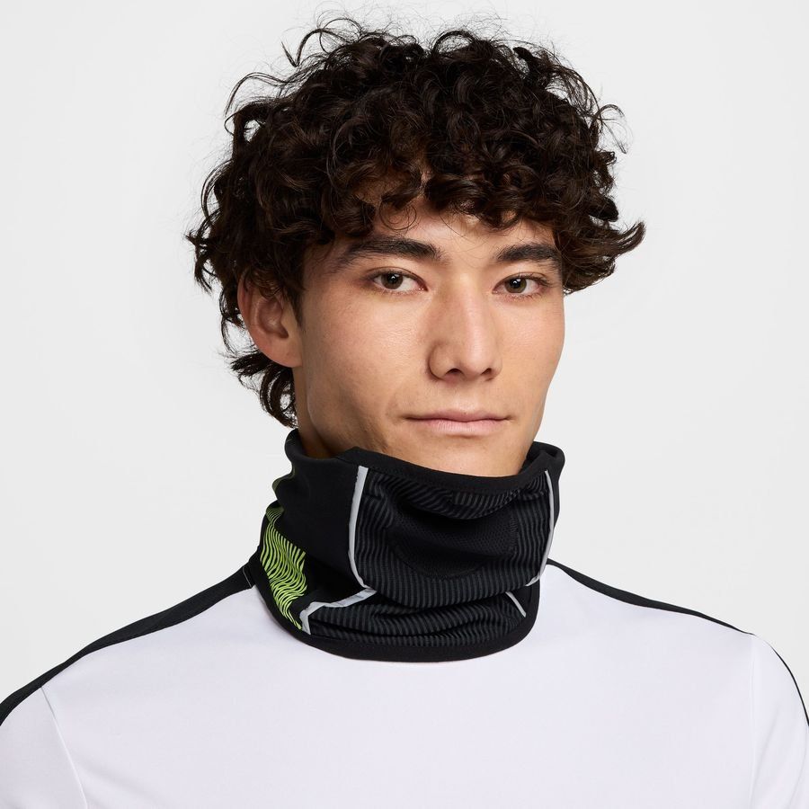 Nike Cache-Cou Academy Snood Winter Warrior - Noir/Jaune Fluo/Argenté
