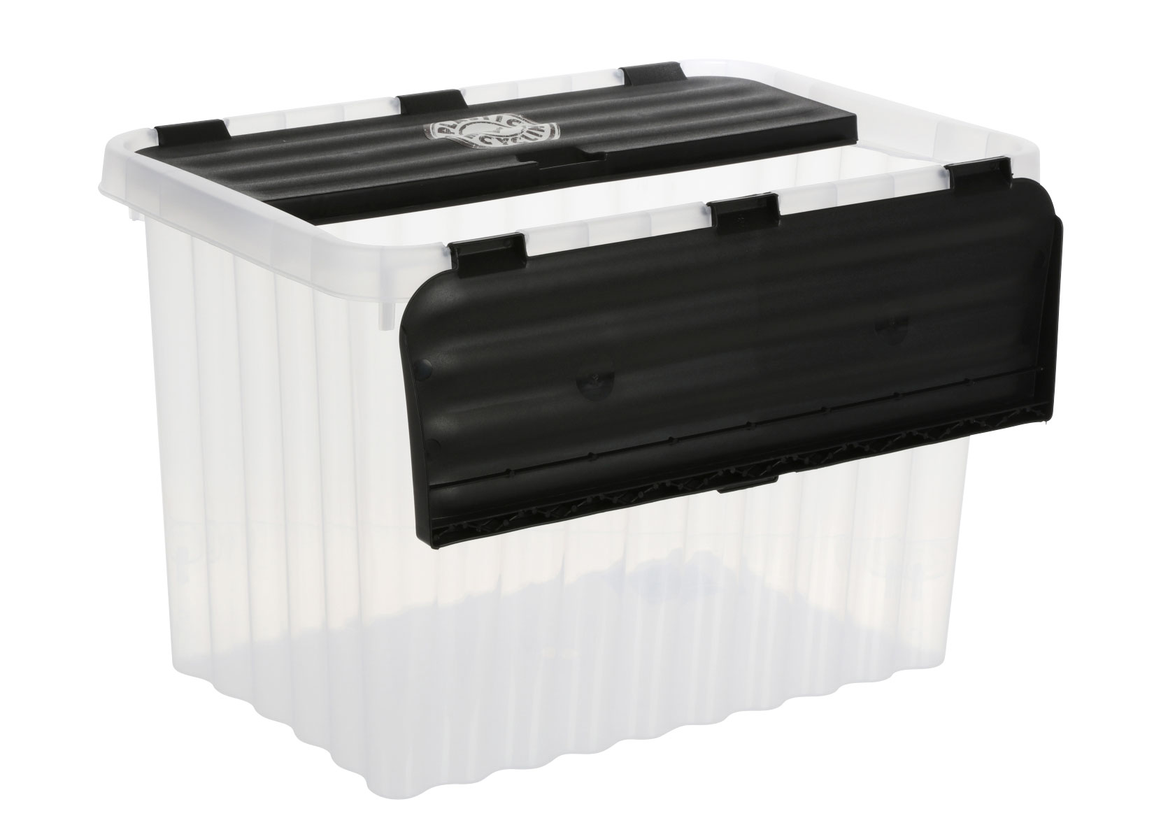 Wellenbox mit Klappdeckel 17 Liter Pastell/Schwarz