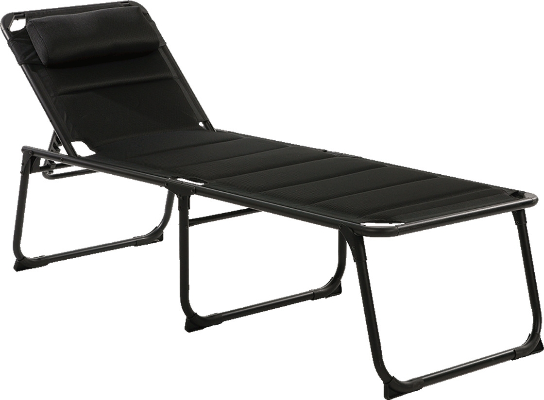 Travellife Barletta Liege Klappbar mit dem abnehmbaren Kopfkissen Black