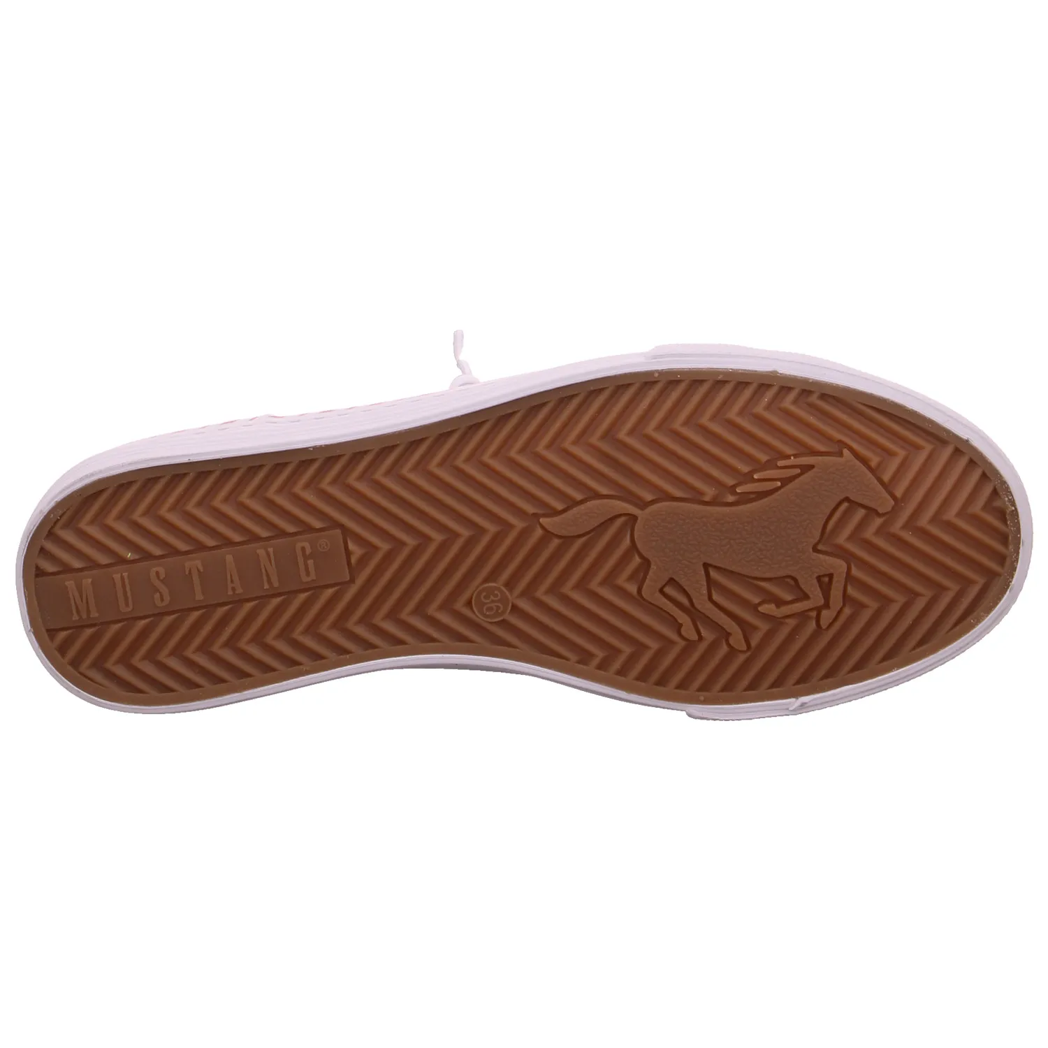 MUSTANG Sneaker Weiss Textil  mit Wechselfussbett