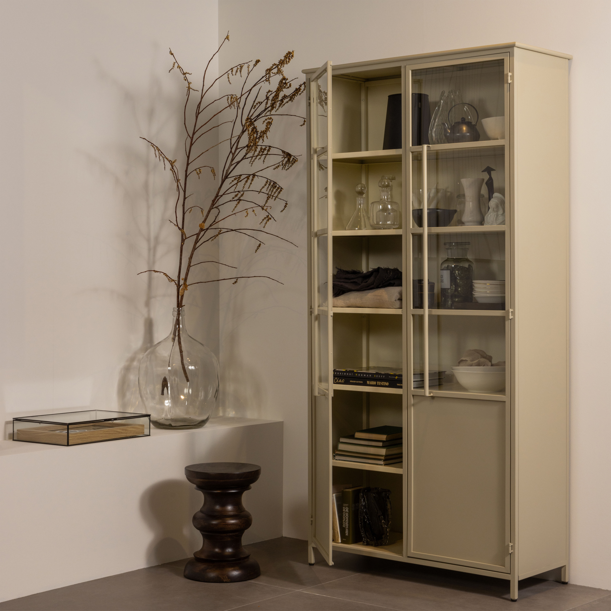 Exhibit XL 2-Deurs Vitrinekast - Zwart