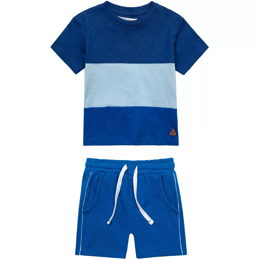 MINOTI T-Shirt und Shorts im Set Blau