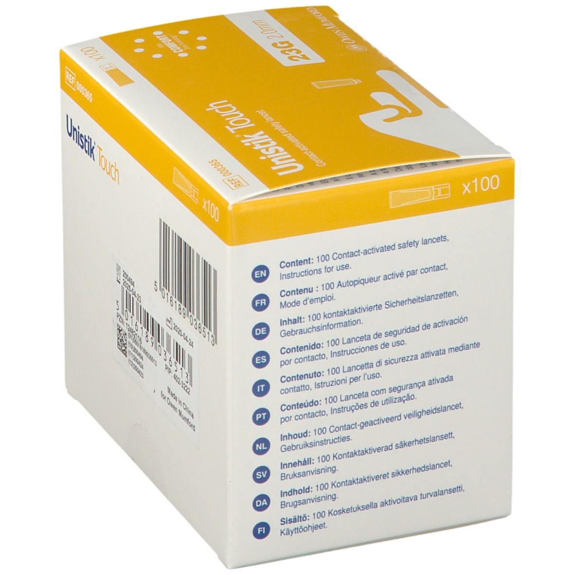 Unistik Touch 23G Sicherheitslanzette
