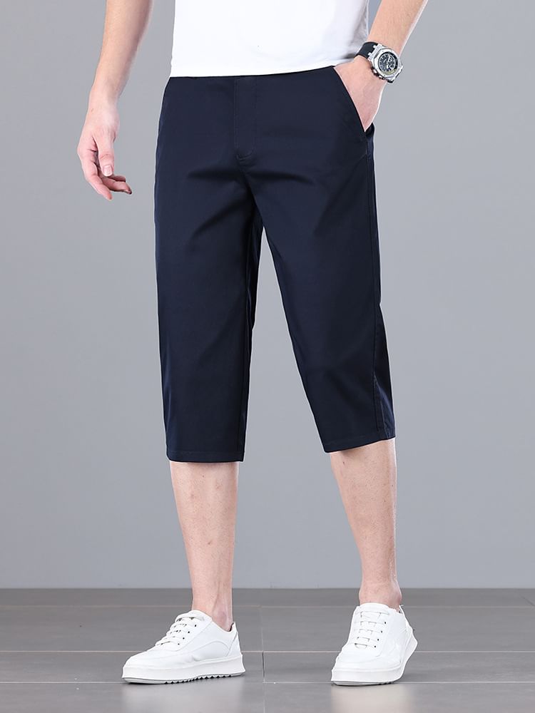 Denimic - Effen short met middelhoge taille