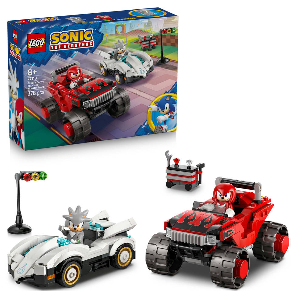 LEGO Sonic the Hedgehog Silvers auto vs. Knuckles' monster truck 77118
