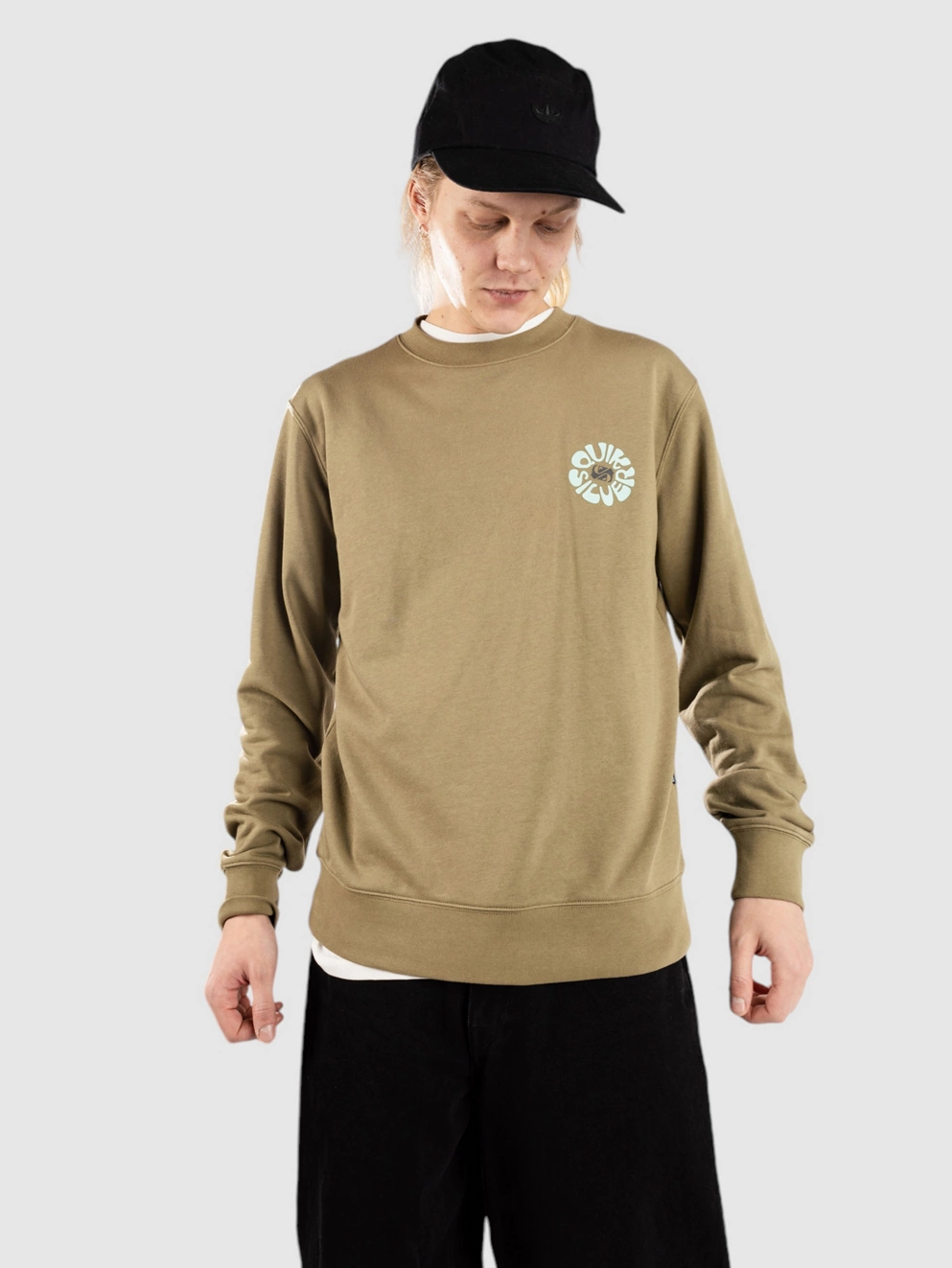 Quiksilver Graphic Mix Crew Sweater aloe