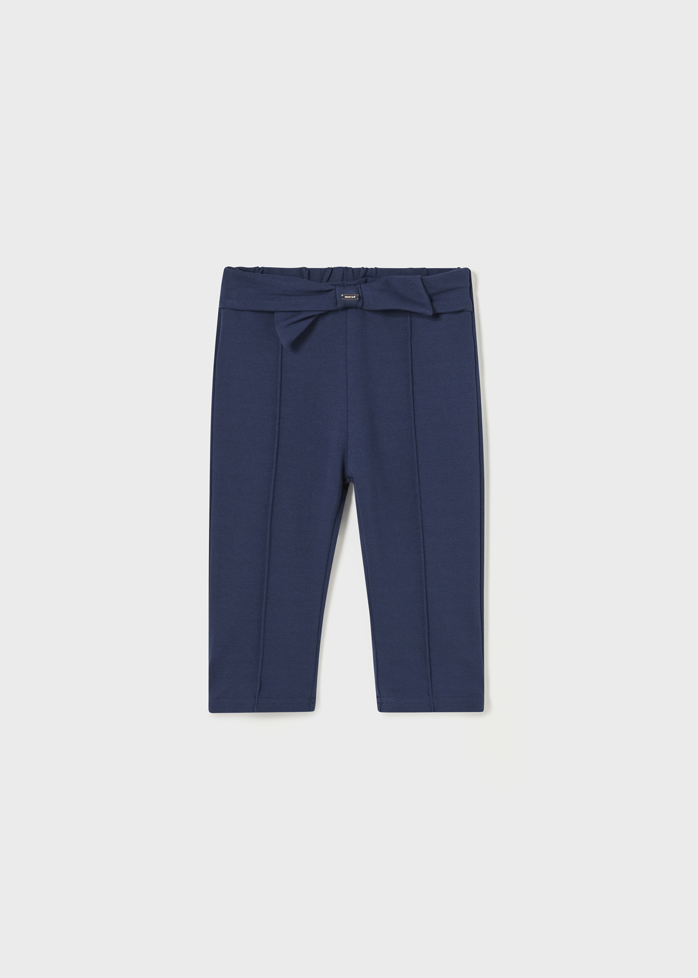 Calça comprida de malha Baby Roma com laço