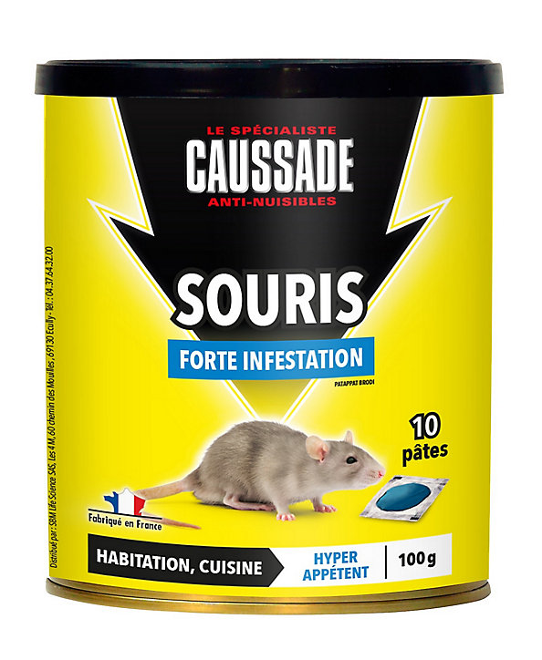Pat'appat souris forte infestation Caussade 100g
