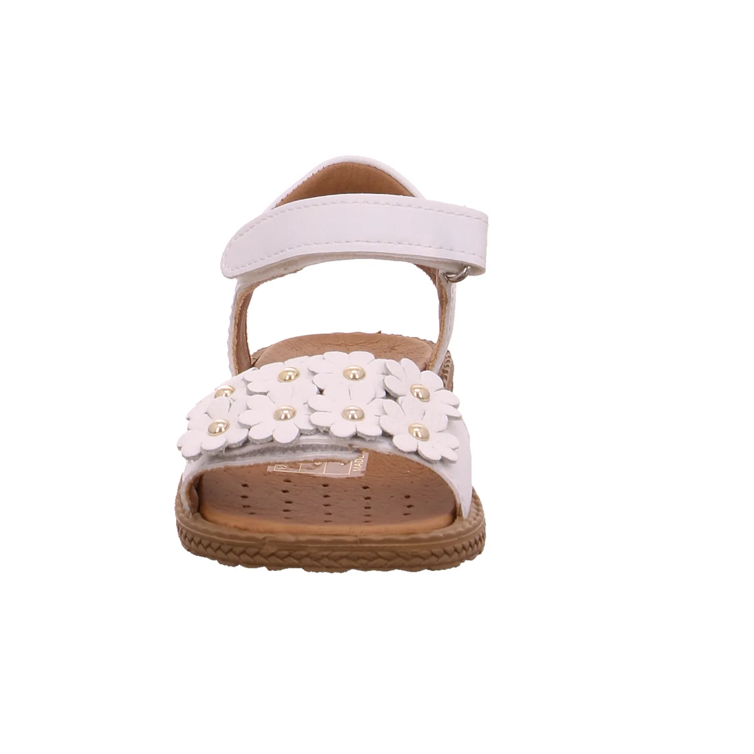 SCHUHENGEL Kleinkinder-Sandale Weiss Leder  Mädchentraum