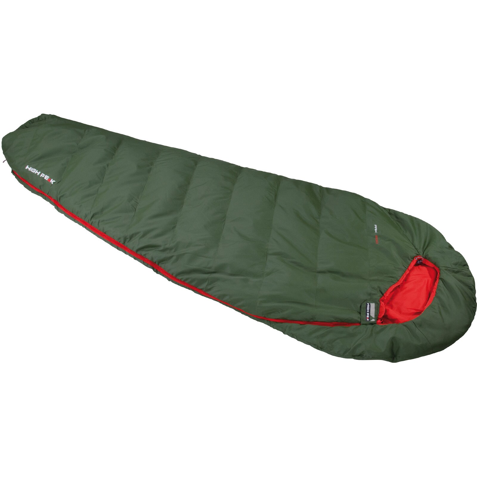 HIGH PEAK Mumienschlafsack Pak 600 ECO Sommer Trekking Schlafsack Ultraleicht