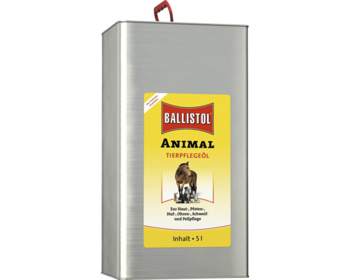 Ballistol Animal, 5 liter natuurlijke verzorgingsolie voor huid, vacht, oren, hoeven en poten van huisdieren en boerderijdieren